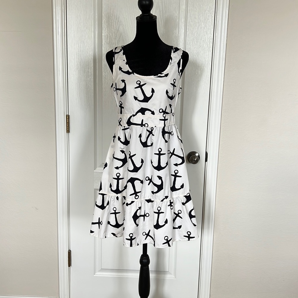 J. Crew Dizzy Anchor Dress Size 2